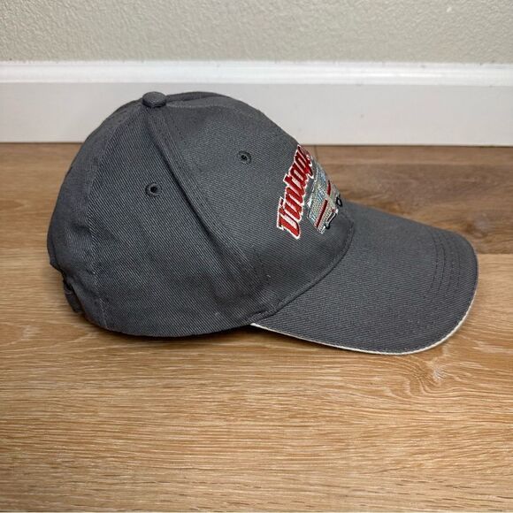 Vintage Dude Embroidered Gray Adjustable Strapback Hat - Picture 6 of 11